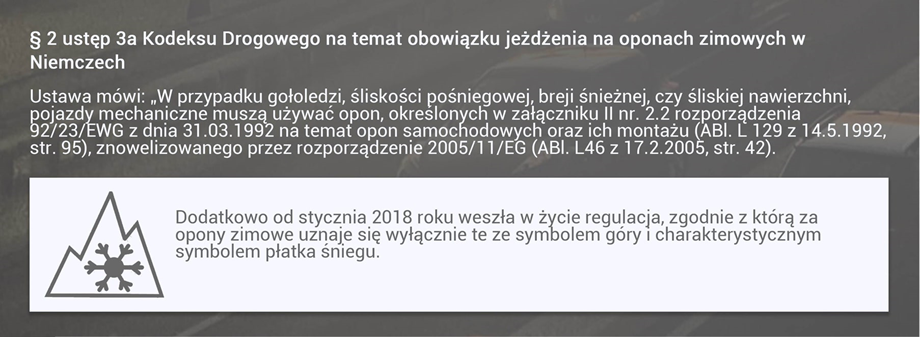 Przepisy niemieckie a jazda na oponach zimowych latem