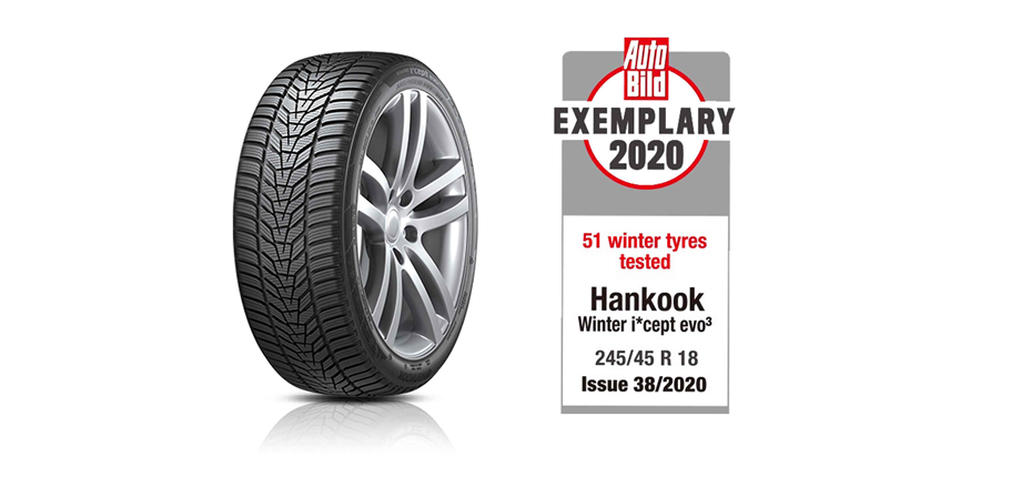 Jedna z proponowanych nowości, czyli Hankook Winter i*cept evo3 X W330A. Wyróżniona w teście Auto Bild 