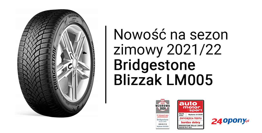 Opona polecana dla kierowców na nowy sezon zimowy 2021/2022, czyli Bridgestone Blizzak LM005