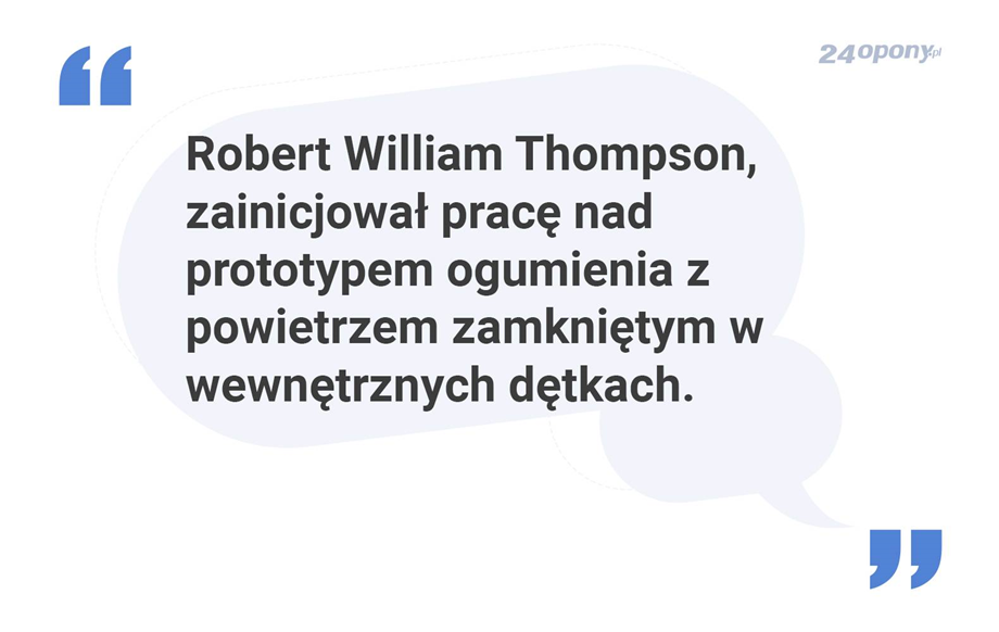 Robert Wiliam Thompson a opona dętkowe
