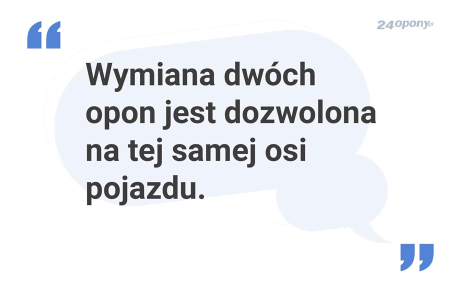 Wymiana opon na tej samej osi