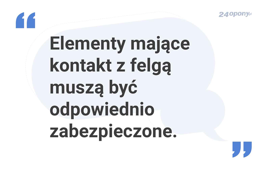 Felga a odpowiednie zabezpieczenie