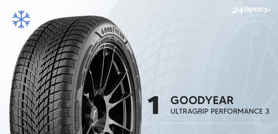 Goodyear UltraGrip Performance 3 zwycięzcą testu opon zimowych ADAC