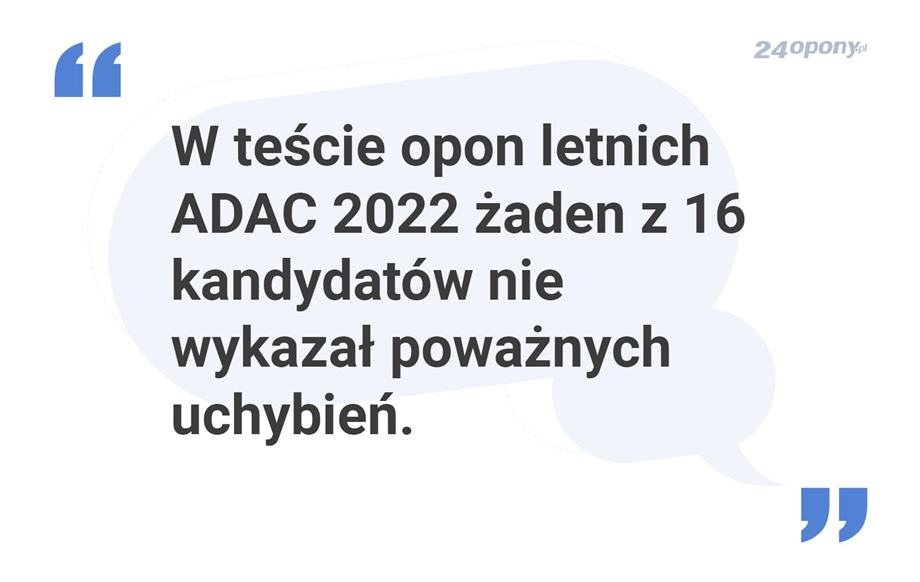 Wszystkie opony letnie wykazały dobre rezultaty w 2022 roku