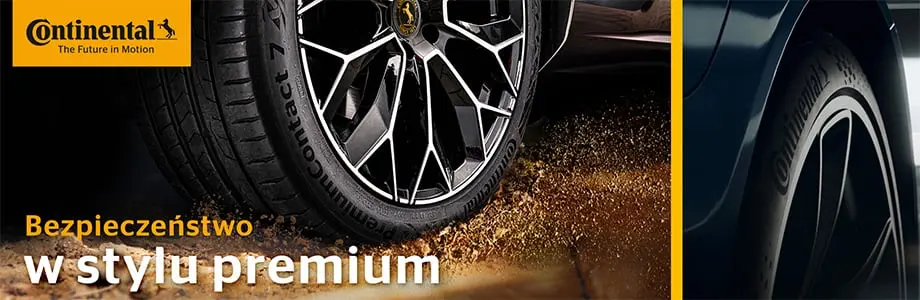 Opona Continental PremiumContact 7 podczas jazdy z naciskiem na bezpieczeństwo i komfort