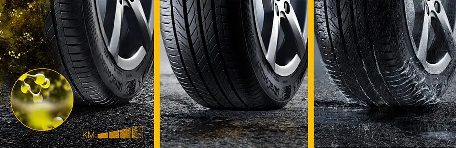 Continental UltraContact podczas jazdy na suchej i mokrej nawierzchni