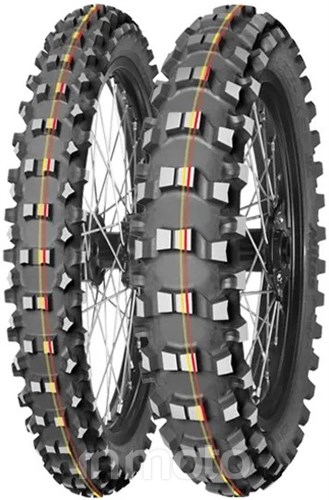 Mitas Terra Force MX SM 110/100-18 64 M Rear TT  NHS RED & YELLOW STRIPE