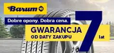 Opony Barum - gwarancja 7 lat od daty zakupu