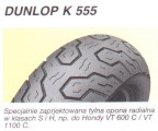 Dunlop K555 170/70B16 75 H Rear TL
